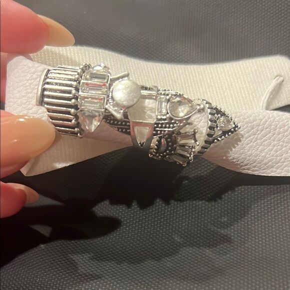 NWT Free People Silver Statement Ring (Set of 4) - Picture 1 of 4